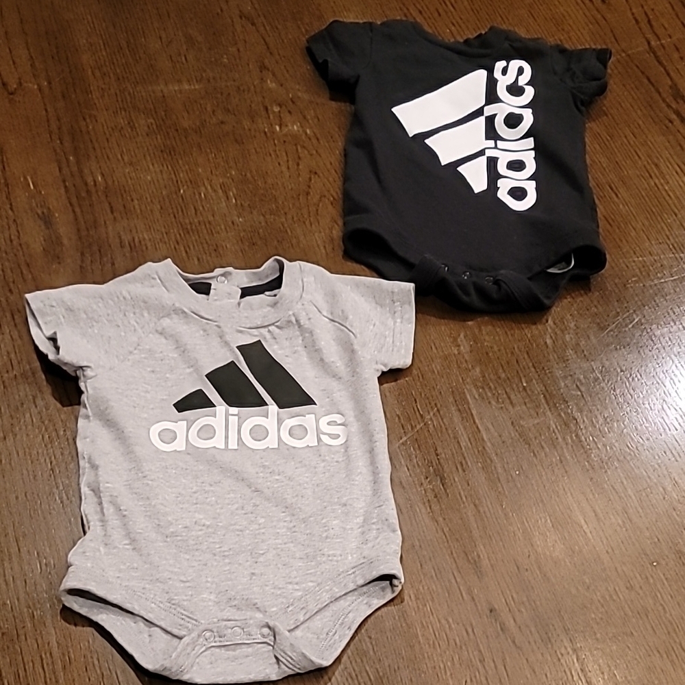 Infant Adidas One Piece Set - Black and Gray